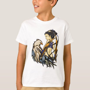 Asian Warrior Woman and Eagle T-shirt