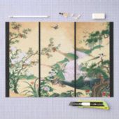 Asian Wisteria Floral Doves Waterfall Tissue Paper Tissuepapier (Craft)