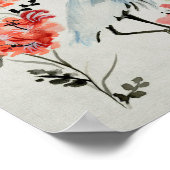 Asian'Crane Floral Poster (Hoek)