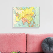 AsiaPanoramic MapAsia 10 Canvas Afdruk (Insitu (Woonkamer))