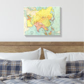 AsiaPanoramic MapAsia 10 Canvas Afdruk (Insitu (Slaapkamer))