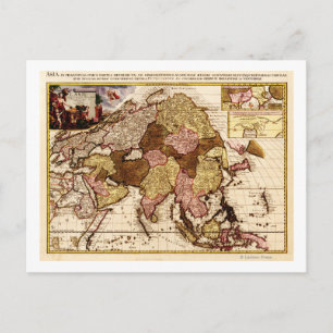 AsiaPanoramic MapAsia 11 Briefkaart