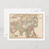 AsiaPanoramic MapAsia 12 Briefkaart (Voorkant / Achterkant)