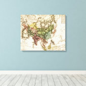 AsiaPanoramic MapAsia 12 Canvas Afdruk (Insitu (Houten vloer))