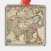 AsiaPanoramic MapAsia 12 Metalen Ornament (Voorkant)