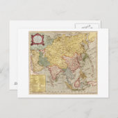 AsiaPanoramic MapAsia 2 Briefkaart (Voorkant / Achterkant)