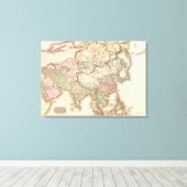 AsiaPanoramic MapAsia 2 Canvas Afdruk (Insitu (Houten vloer))
