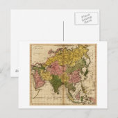 AsiaPanoramic MapAsia 3 Briefkaart (Voorkant / Achterkant)