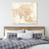 AsiaPanoramic MapAsia 3 Canvas Afdruk (Insitu (Slaapkamer))