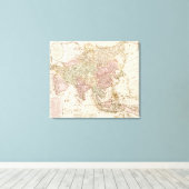 AsiaPanoramic MapAsia 3 Canvas Afdruk (Insitu (Houten vloer))