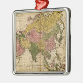 AsiaPanoramic MapAsia 3 Metalen Ornament (Links)