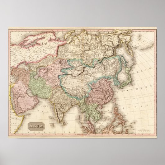 AsiaPanoramic MapAsia 3 Poster (Voorkant)