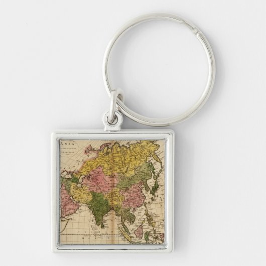 AsiaPanoramic MapAsia 3 Sleutelhanger (Voorkant)