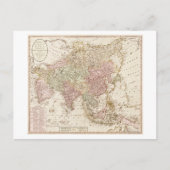 AsiaPanoramic MapAsia 4 Briefkaart (Voorkant)