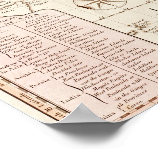 AsiaPanoramic MapAsia 4 Poster (Hoek)