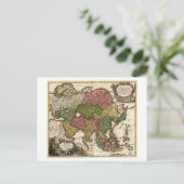 AsiaPanoramic MapAsia 5 Briefkaart (Staand voorkant)