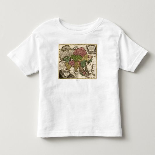 AsiaPanoramic MapAsia 5 Kinder Shirts (Voorkant)