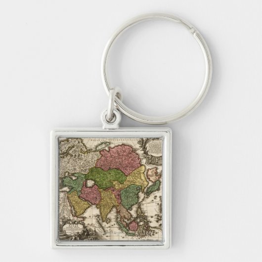 AsiaPanoramic MapAsia 5 Sleutelhanger (Voorkant)