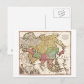 AsiaPanoramic MapAsia 6 Briefkaart (Voorkant / Achterkant)