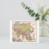 AsiaPanoramic MapAsia 6 Briefkaart (Staand voorkant)