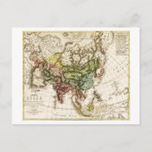 AsiaPanoramic MapAsia 7 Briefkaart (Voorkant)