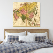 AsiaPanoramic MapAsia 7 Canvas Afdruk (Insitu (Slaapkamer))