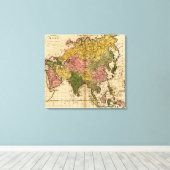 AsiaPanoramic MapAsia 7 Canvas Afdruk (Insitu (Houten vloer))
