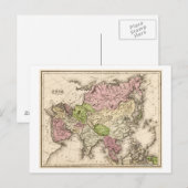 AsiaPanoramic MapAsia 8 Briefkaart (Voorkant / Achterkant)