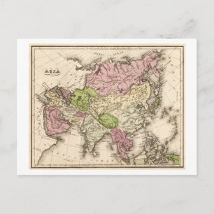 AsiaPanoramic MapAsia 8 Briefkaart