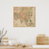 AsiaPanoramic MapAsia 8 Poster (Keuken)