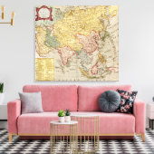 AsiaPanoramic MapAsia 9 Canvas Afdruk (Insitu (Woonkamer))