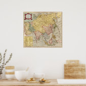 AsiaPanoramic MapAsia 9 Poster (Keuken)