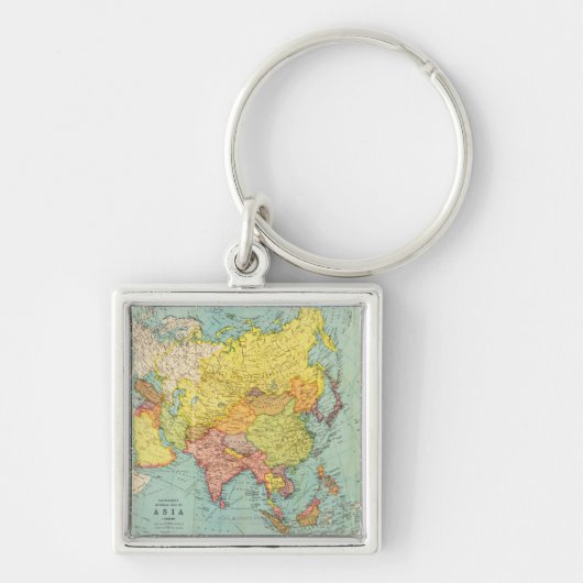 AsiaPanoramic MapAsia 9 Sleutelhanger (Voorkant)