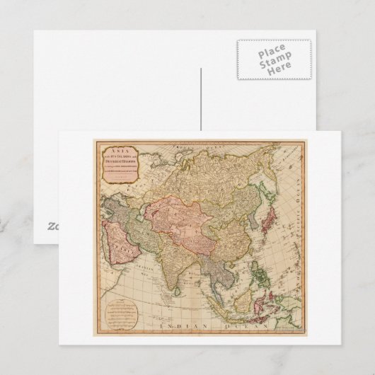 AsiaPanoramic MapAsia Briefkaart (Voorkant / Achterkant)