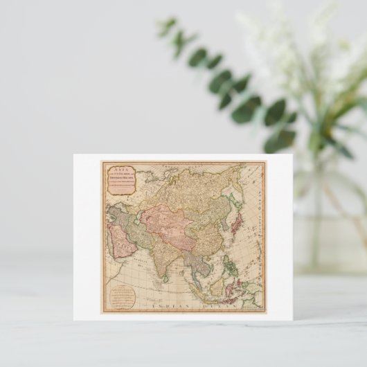 AsiaPanoramic MapAsia Briefkaart (Staand voorkant)