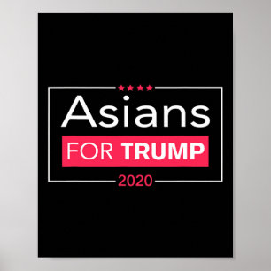 Asiaten Voor Trump Republikeinse Patriottische Ame Poster