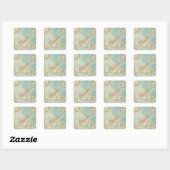 Asiatic Archipelago II Vierkante Sticker (Vel)