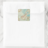 Asiatic Archipelago II Vierkante Sticker (Tas)