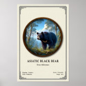 Asiatic Black Bear Zoology Series Poster (Voorkant)
