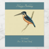 Asiatic Kingfisher II Wijn Etiket (Enkel label)