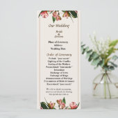 Asiatic Lilies and Leaves Wedding Programme Programmakaart (Staand voorkant)