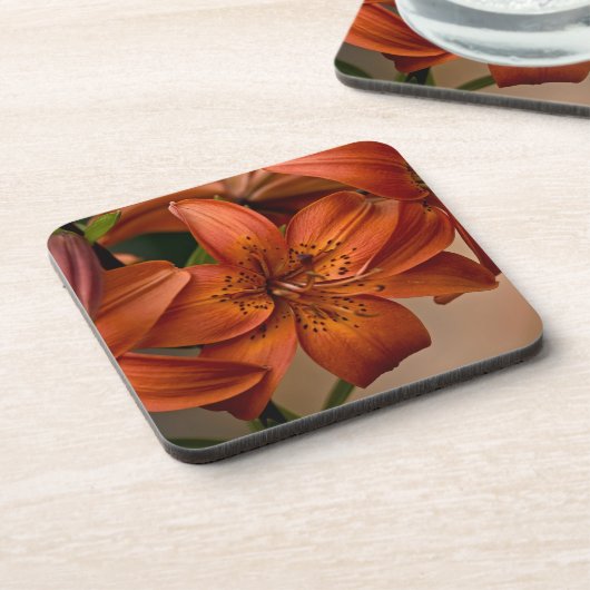 Asiatic Lily Bier Onderzetter (Linkerzijde)