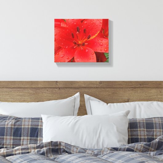 Asiatic Lily Canvas Afdruk (Insitu (Slaapkamer))