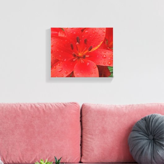 Asiatic Lily Canvas Afdruk (Insitu (Woonkamer))