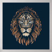 Asiatic Lion Wildlife Print | Liondruk (Voorkant)