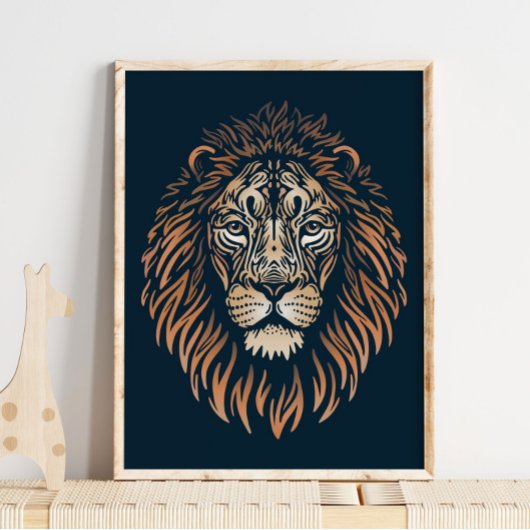 Asiatic Lion Wildlife Print | Liondruk
