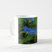 Asiatisch Dayflower Blue WIldflower Apparel & Gift Koffiemok (Voorkant links)
