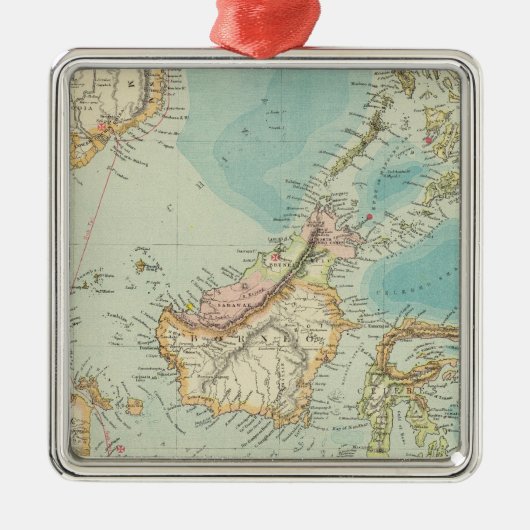 Asiatische archipel 2 metalen ornament (Voorkant)