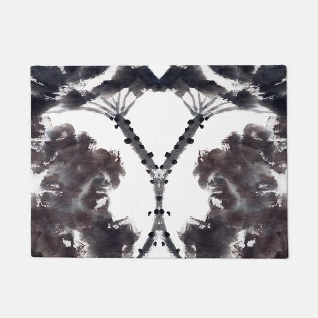 Asiatische Kunst mit Lotusblätter Motiv Deurmat (Voorkant)