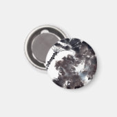 Asiatische Kunst mit Lotusblätter Motiv Magneet (Voorkant / Achterkant)